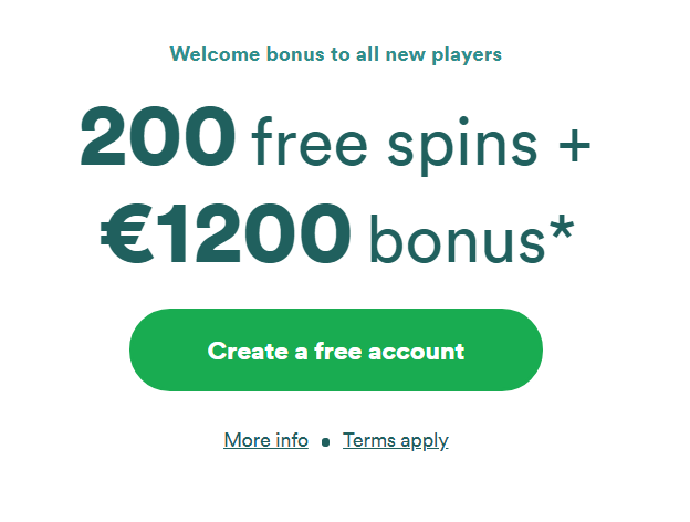 Example of free spins as part of deposit offer.